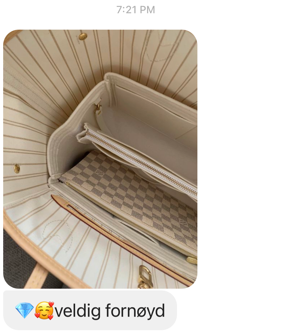 Organizere tilpasset Louis Vuitton Neverfull