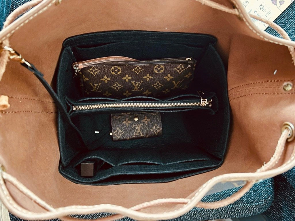 Organizer med uttagbar midtdel tilpasset Louis Vuitton Noé GM