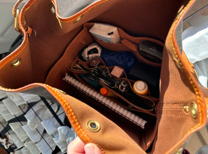 Organizer med uttagbar midtdel tilpasset Louis Vuitton Noé GM