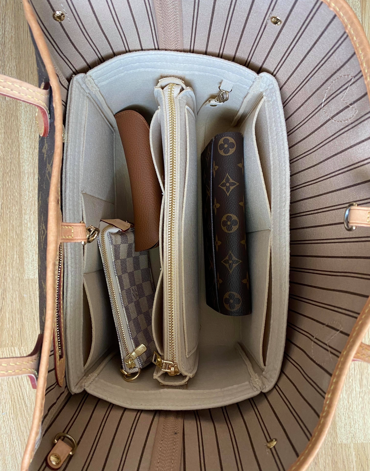 Organizere tilpasset Louis Vuitton Neverfull