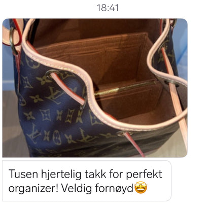 Organizer med uttagbar midtdel tilpasset Louis Vuitton Noé GM